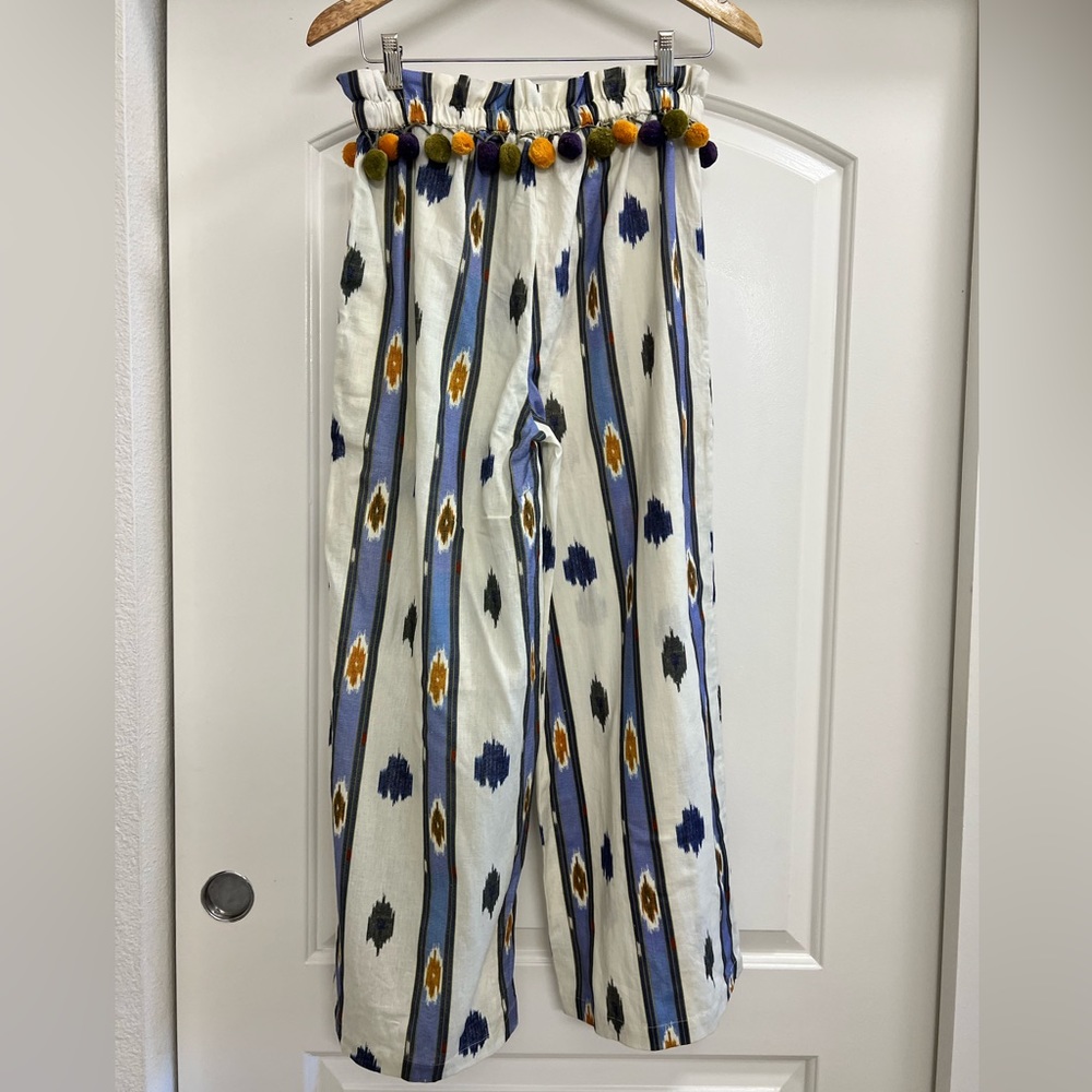 NWT Anthropologie Ollari Pom Pom Wide-Leg Pants - Picture 9 of 11